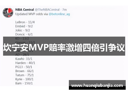 坎宁安MVP赔率激增四倍引争议
